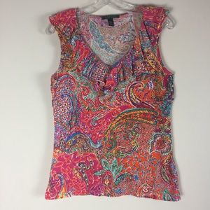Ralph Lauren paisley tank top
